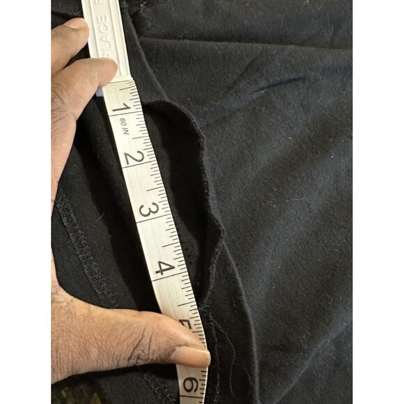 Vintage Audrey Jones Women’s Black Boxy Top Embroidered Cross Side Slit 90s READ - Picture 11 of 11